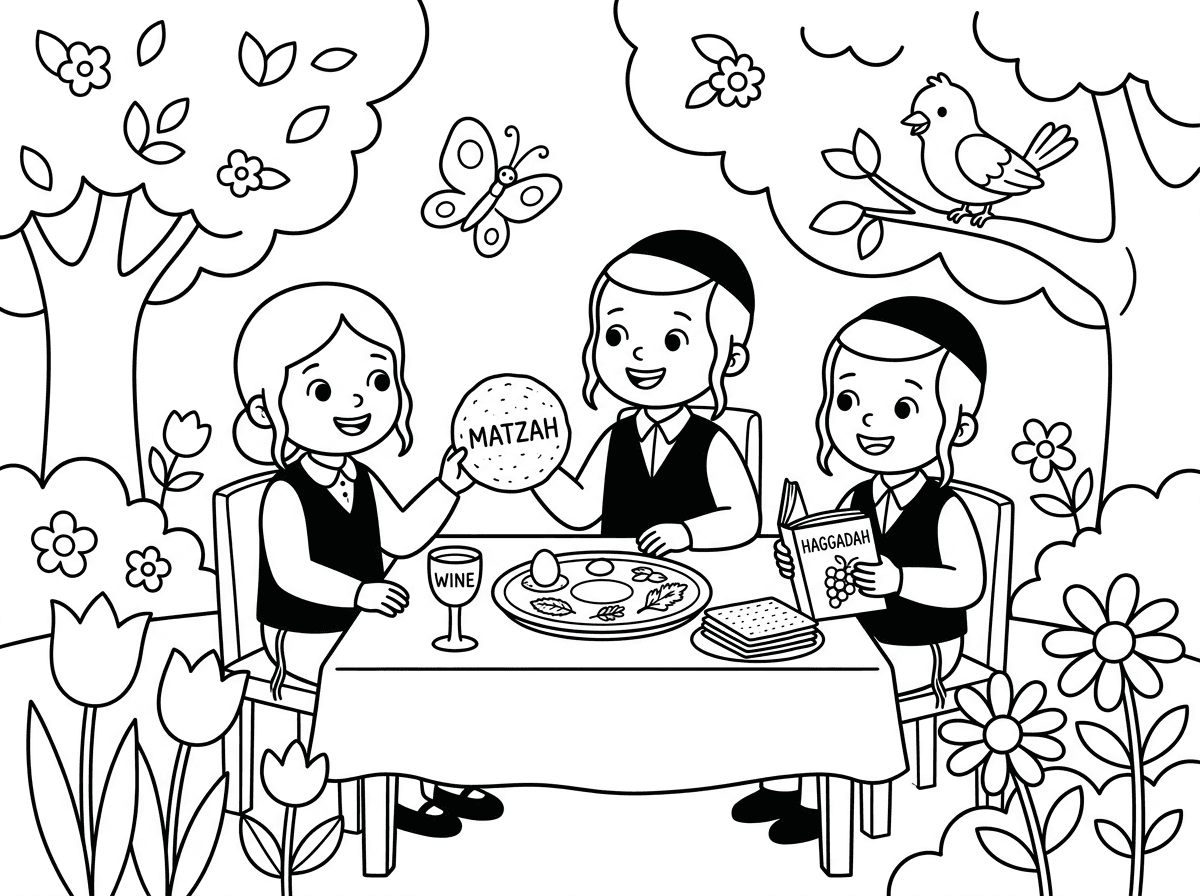 תצורי לי דפי עבודה חסידיים שמתאימים לפסח ואביב.