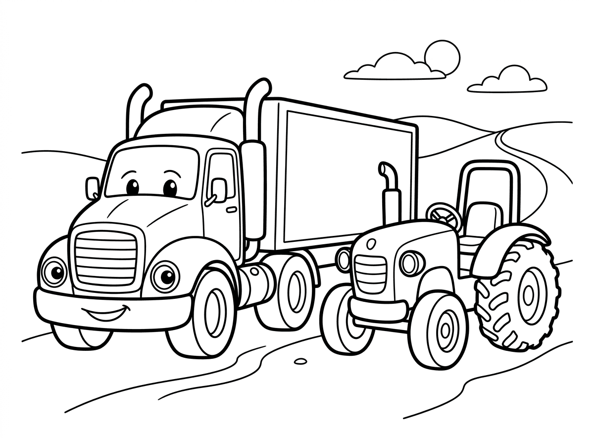 משאית וטרקטור