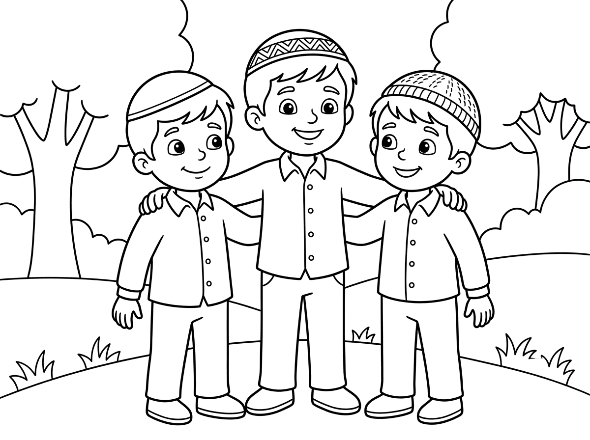 אשמח לילדים עם כיפות , דתיים