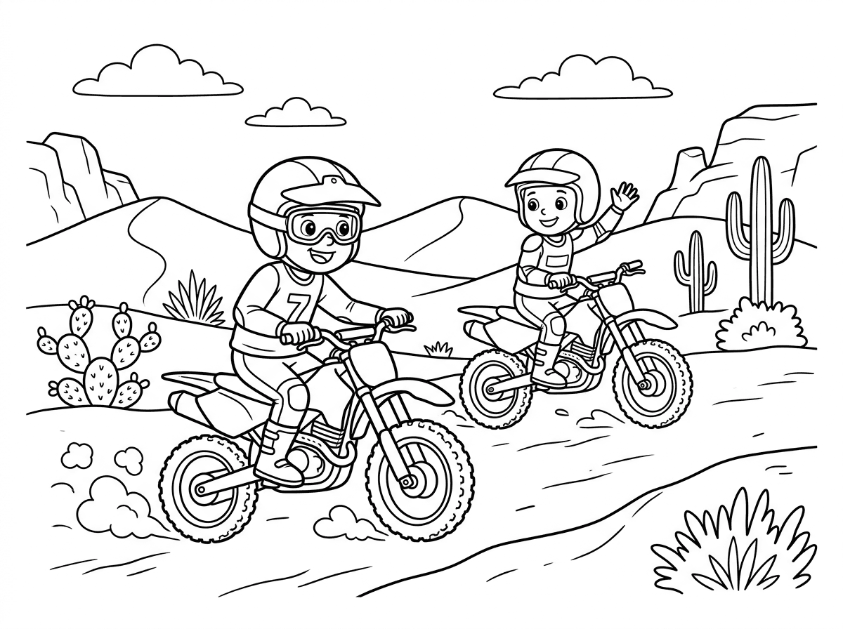 אנשים רוכבים על אופנועי שטח במדבר