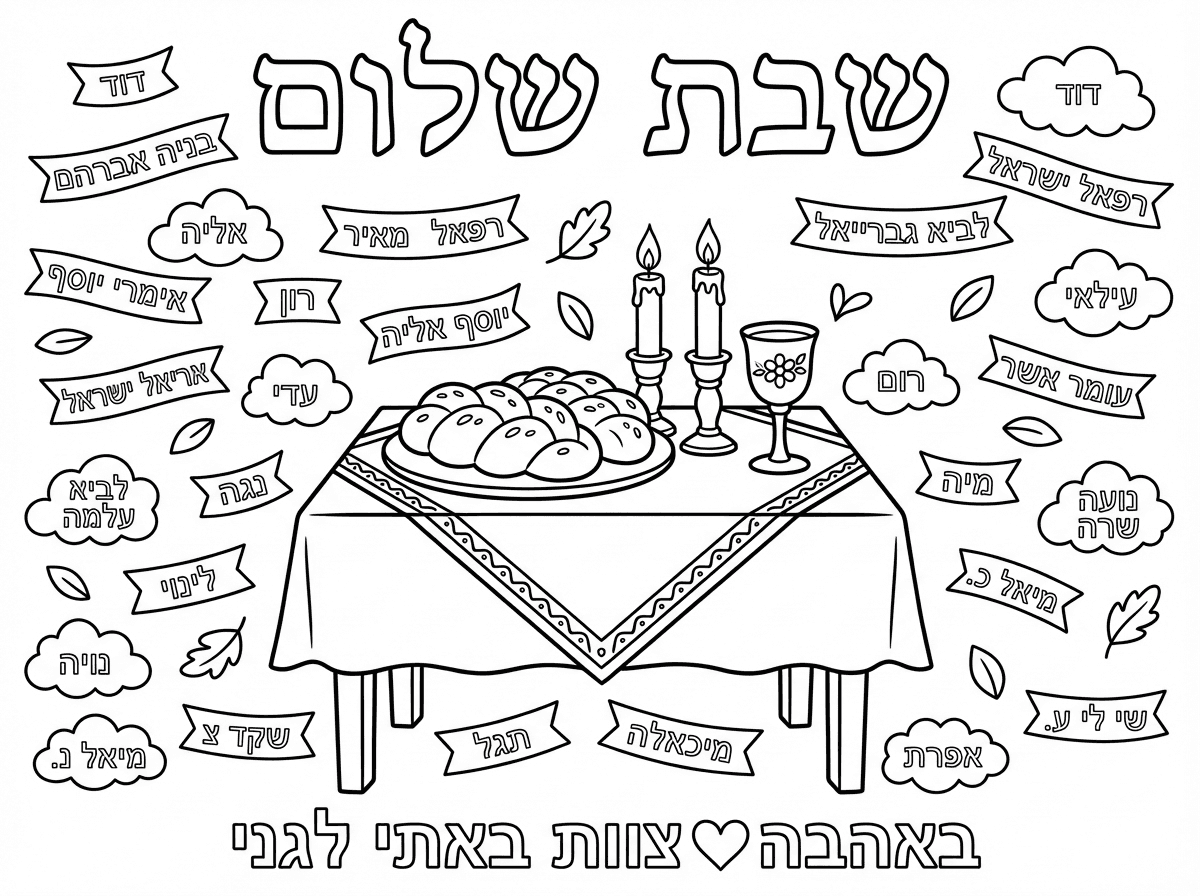 אפשר להשתמש בדף הקודם כמו שאמרתי ורק להוסיף שמות אידה ליה ורון