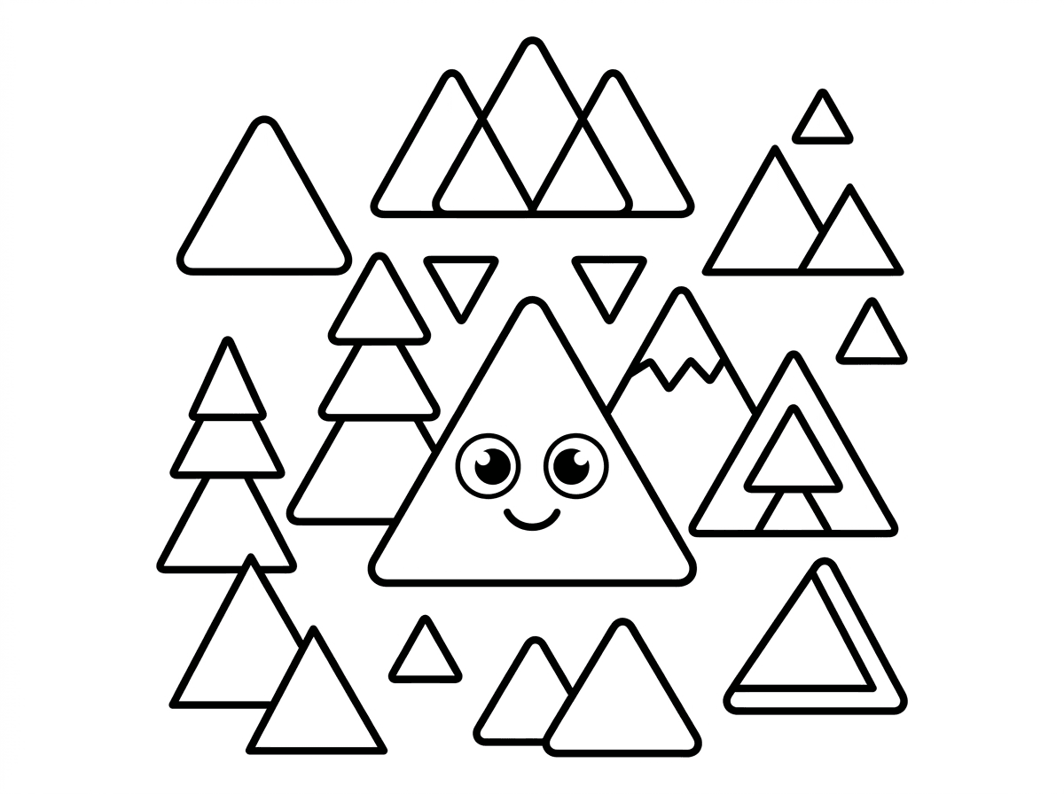 אני צריכה דף צביעה של משולשים