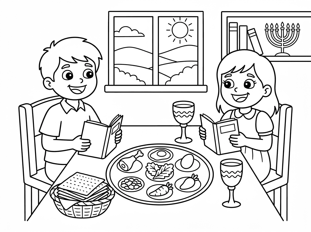 דף צביעה פסח