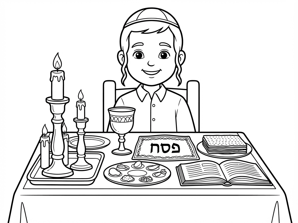 שכל הנרות יעמדו ביחד על מגש, פמוט של נר הקטן יראה בדיוק כמו של הגדולים, רק קטן. הגביע בלי הרגל - כמו גביע כסף של חב״ד. ומפית למצות שתהיה שטוחה, סוג של כמו כיסוי חלות. רק שיהיה כתוב פסח על כיסוי