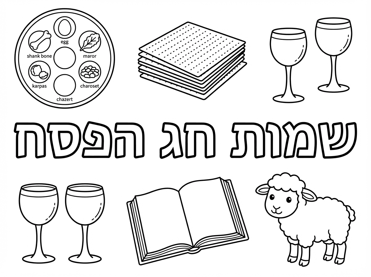 צריכה ציור של שמות חג הפסח