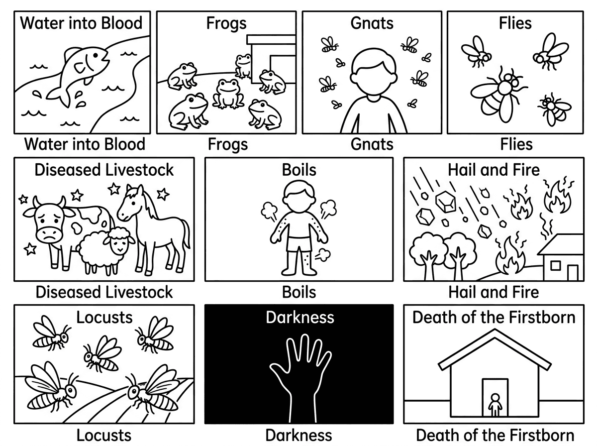 עשרת המכות אבל שיהיה בדף יותר מקום לצבוע