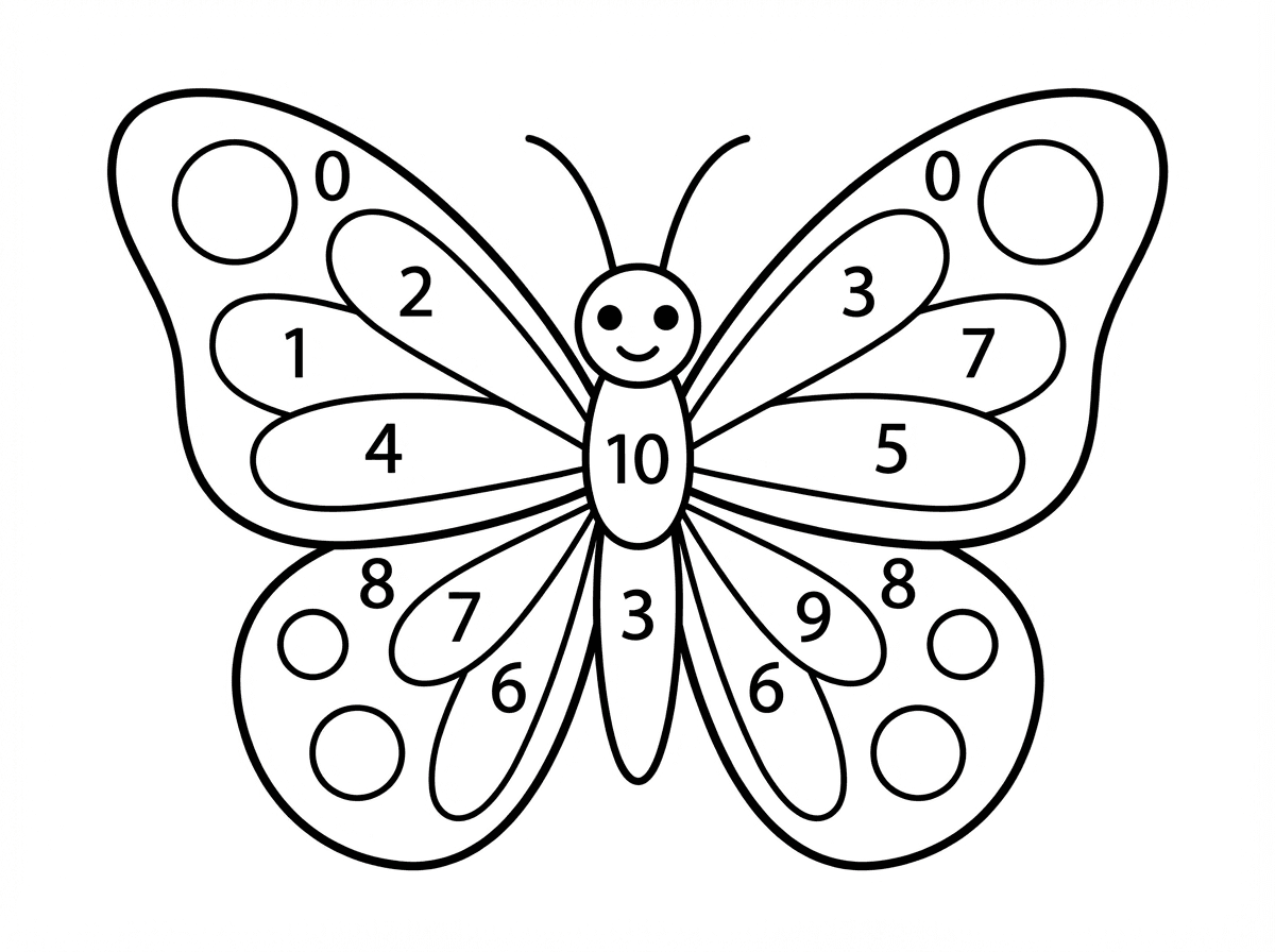 אשמח לדף צביעה בנושא פרפר, כך שזו תהיה צביעה לפי מספרים. 
כלומר בתוך הציור של הפרפר יהיו ספרות מ-0 ועד 10.