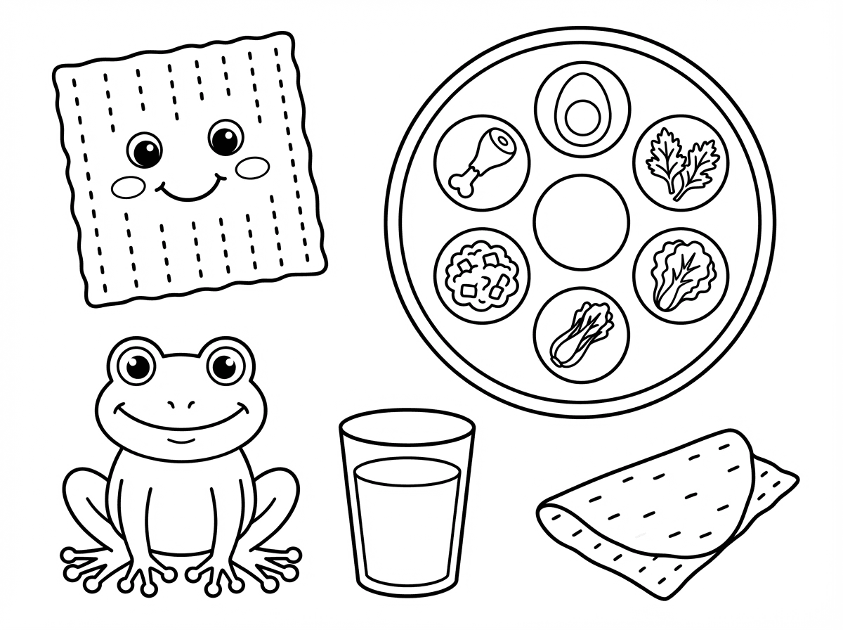 צור לי דף עבודה לילדים בגיל 5 המתאים לפסח