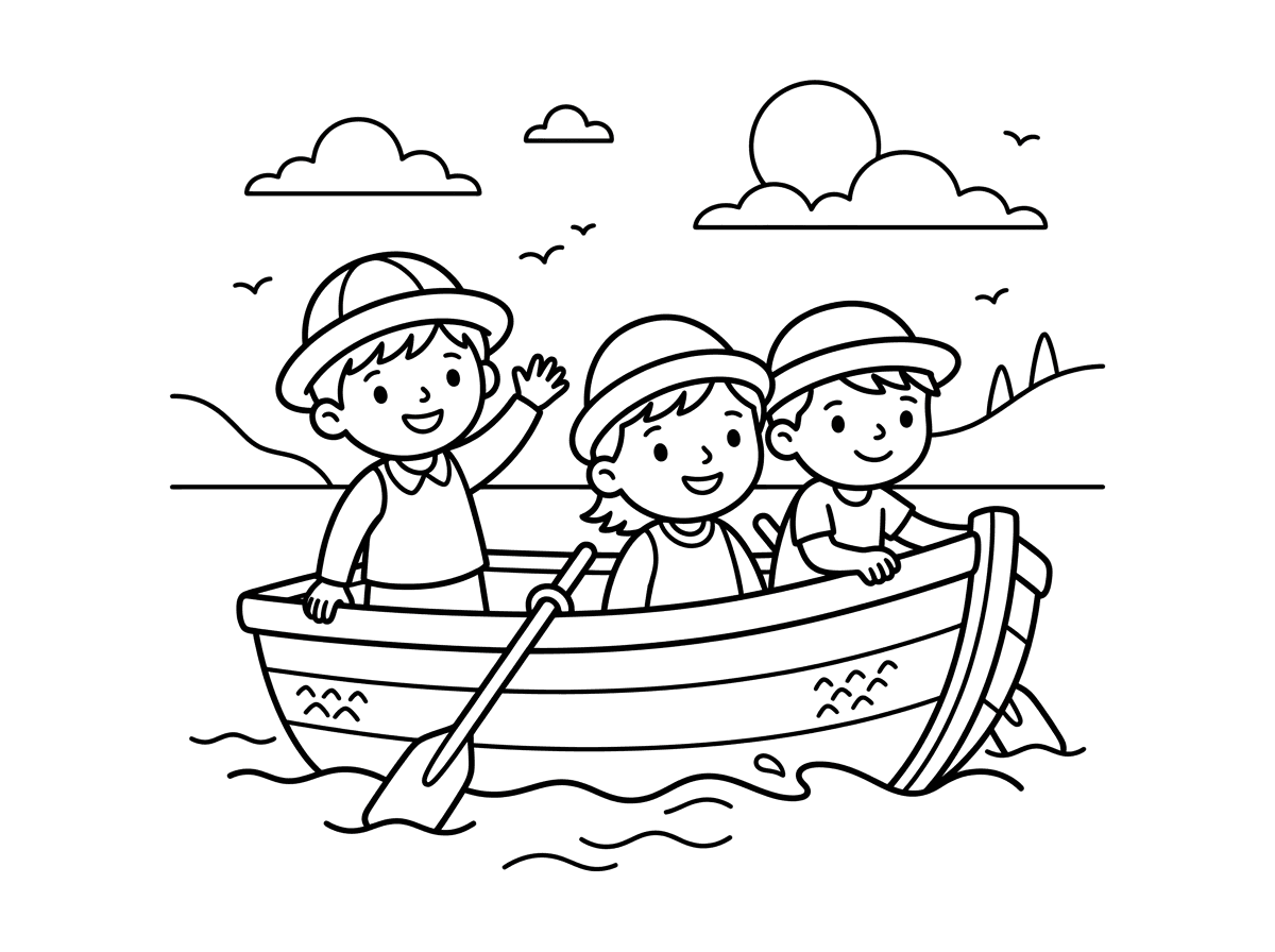 סירה וילדים..