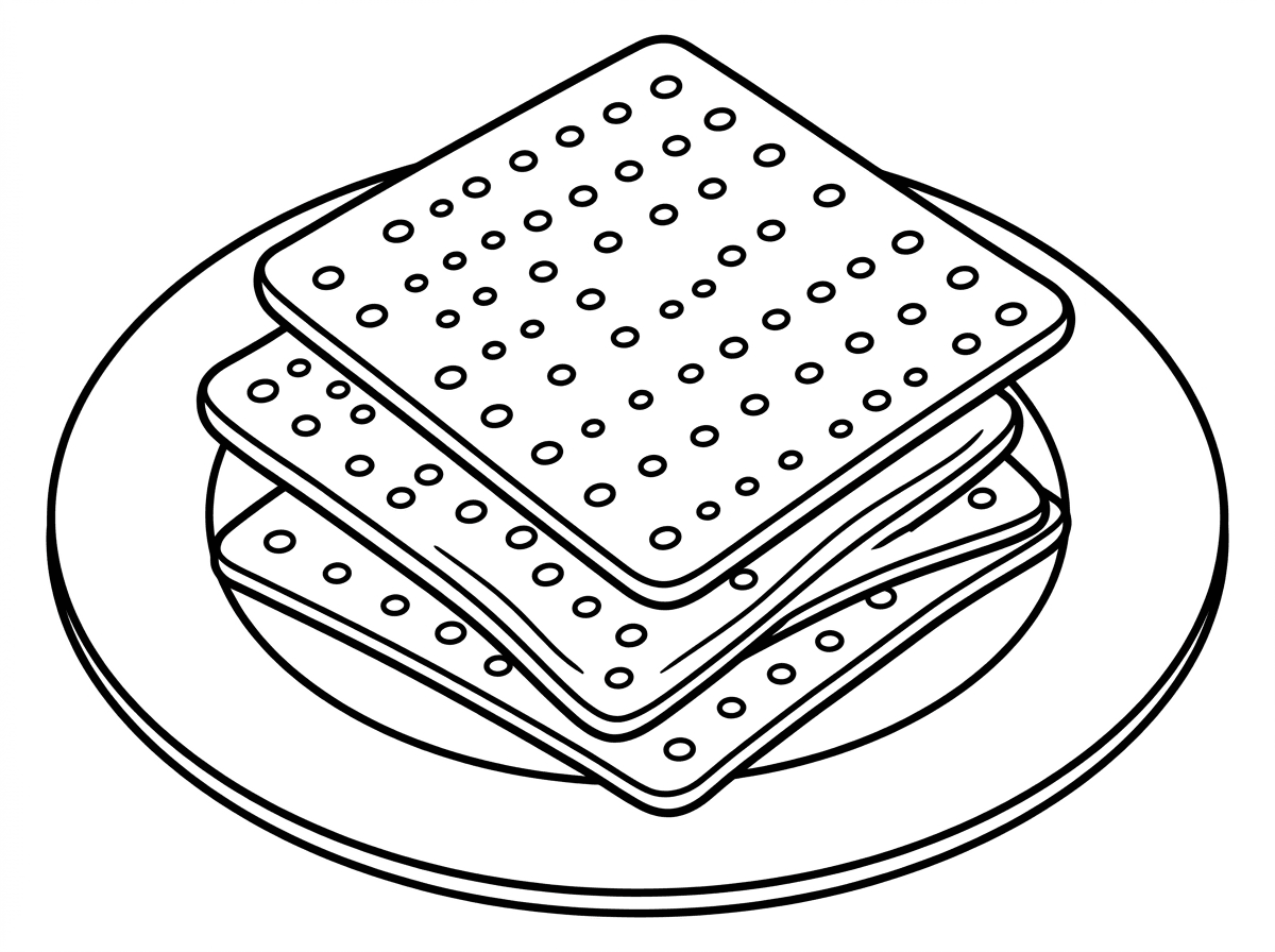 ציור של 3 מצות לקערת ליל הסדר