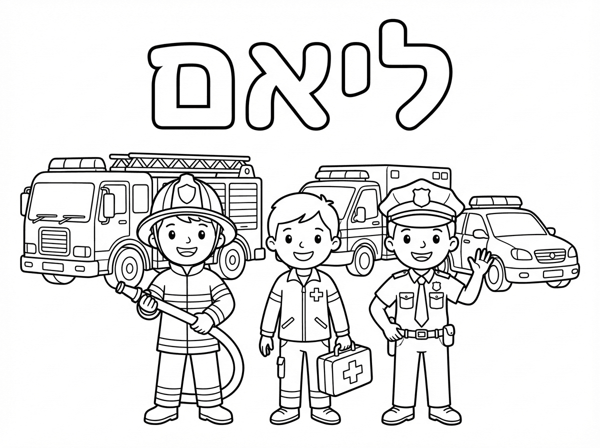 הי תעשה לי דף צביעה שכתוב ליאם 
וכל הדמויות של יחידת החילוץ לצביעה