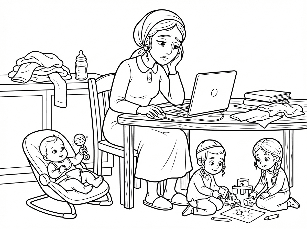 תודה, אבל אני רוצה שירגישו שהאמא כבר באפיסת כוחות