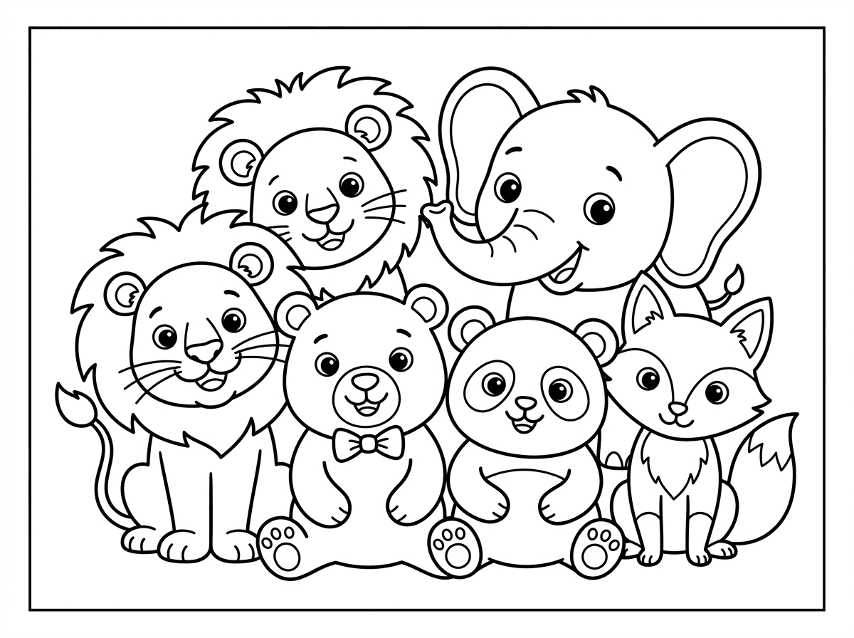 אפשר בבקשה דף צביע 
של חיות חמודות