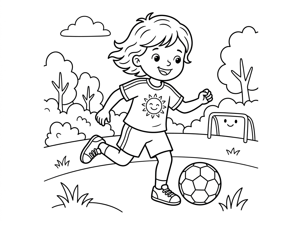 ילד עושה ספורט עם בגדי ספורט