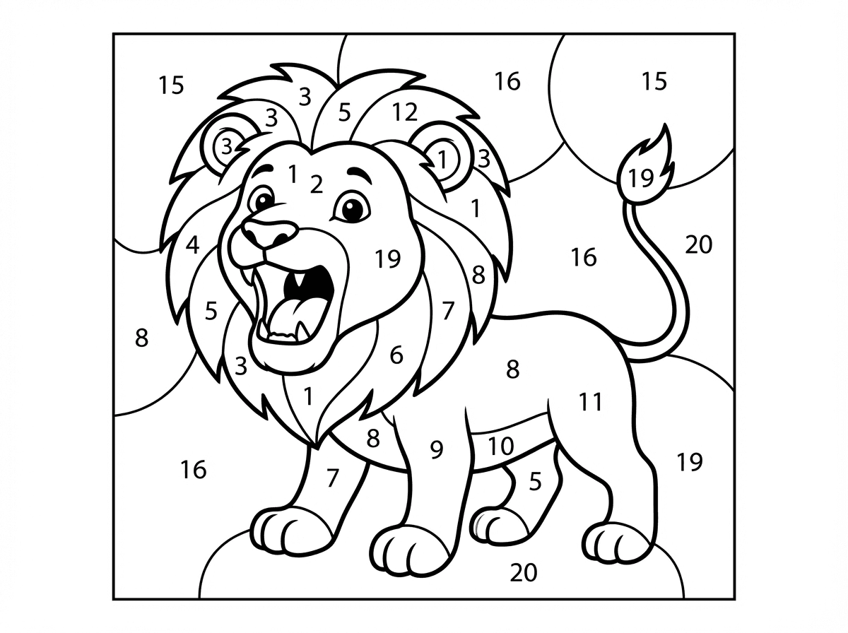 אתה יכול לחלק אותו לצביעה לפי ספרות 1-20