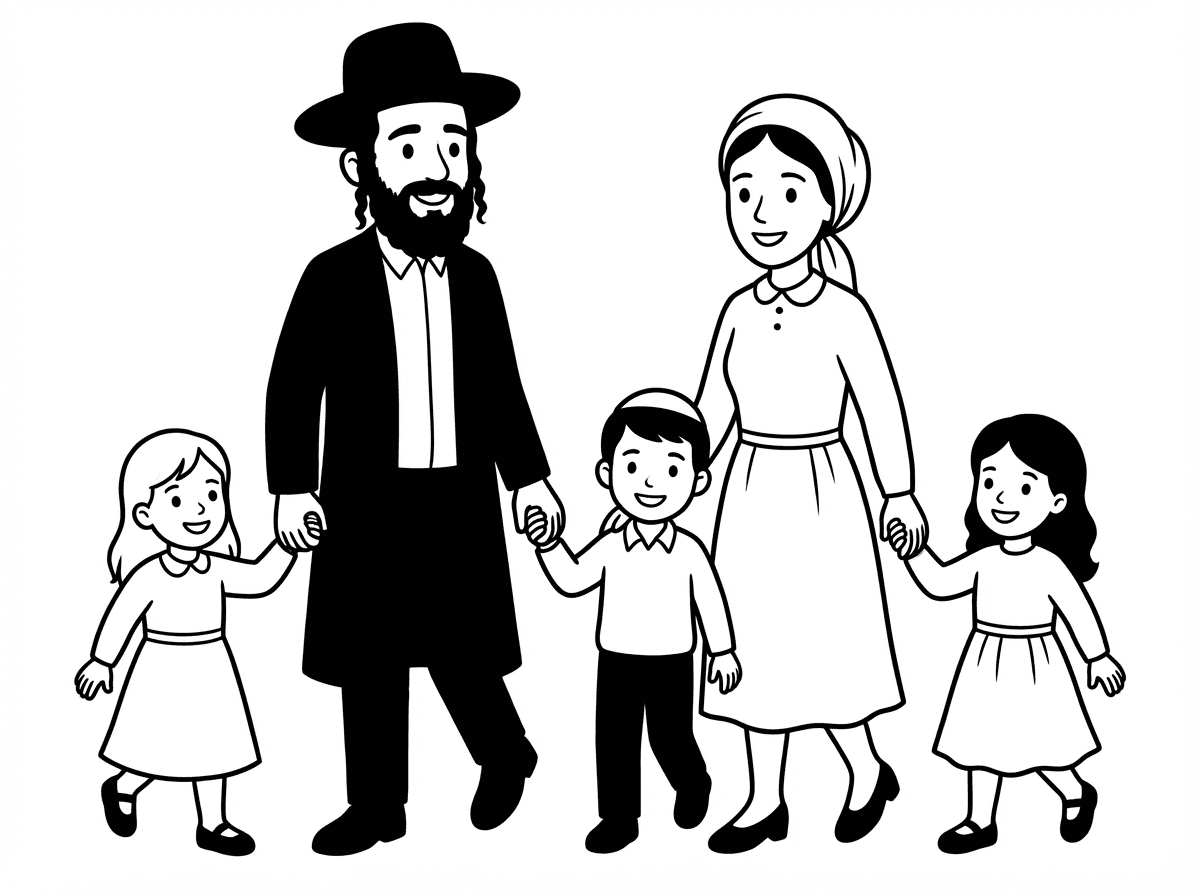 משפחה חרדית שמחה