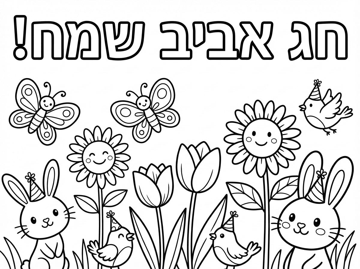 אשמח שתכתוב מעל התמונה חג אביב שמח!