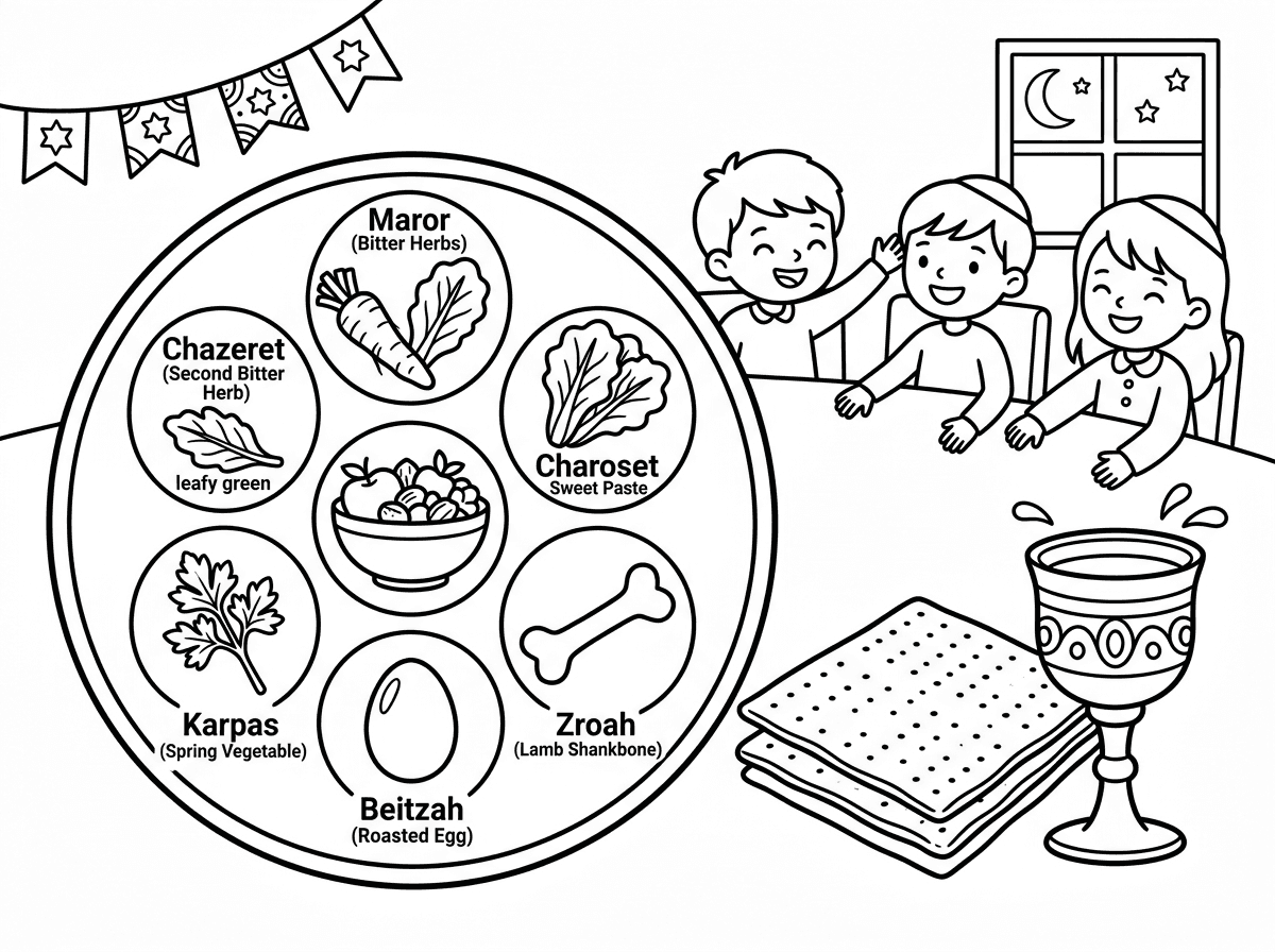 דפי צביעה לפסח