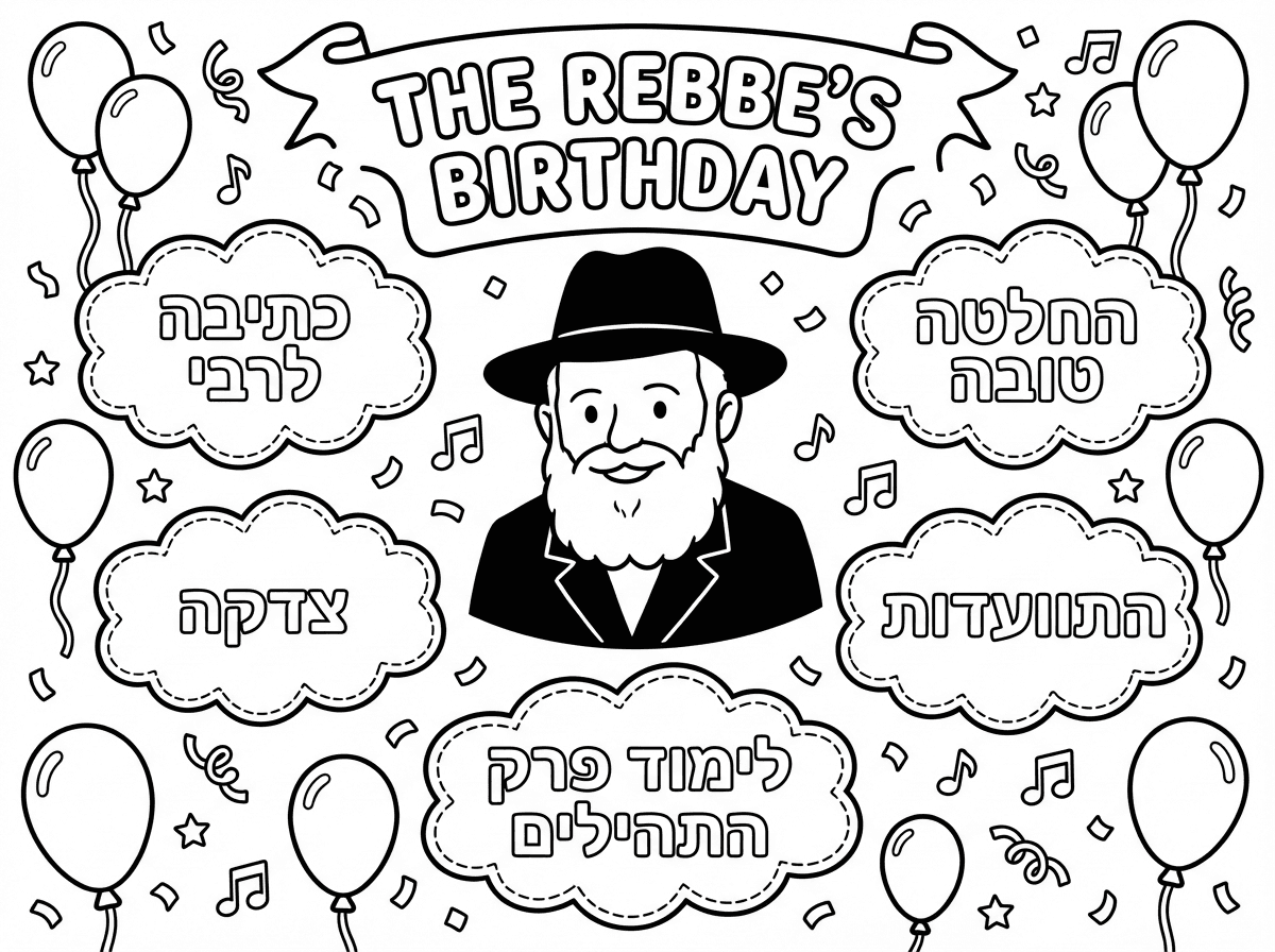 ותמונה של הרבי באמצע