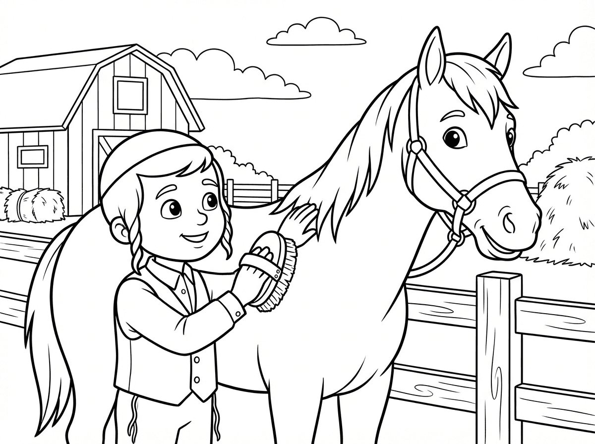 ויכשיו אותו ילד נמצא בחוות סוסים ומטפל בסוס