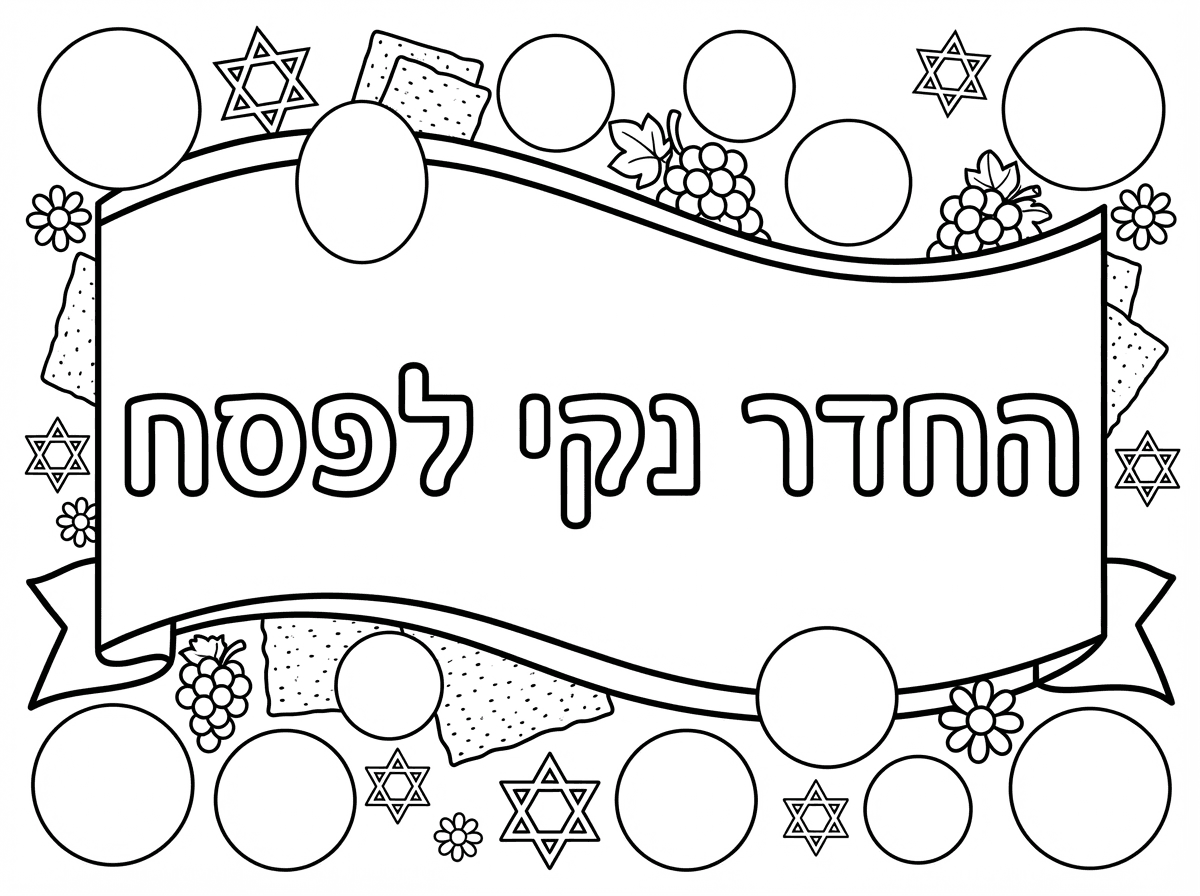 השלט הראשון היה יפה, רק במקום המסגרת עם העיטורים תסמן עיגולים שהילד יוכל להדביק מדבקות