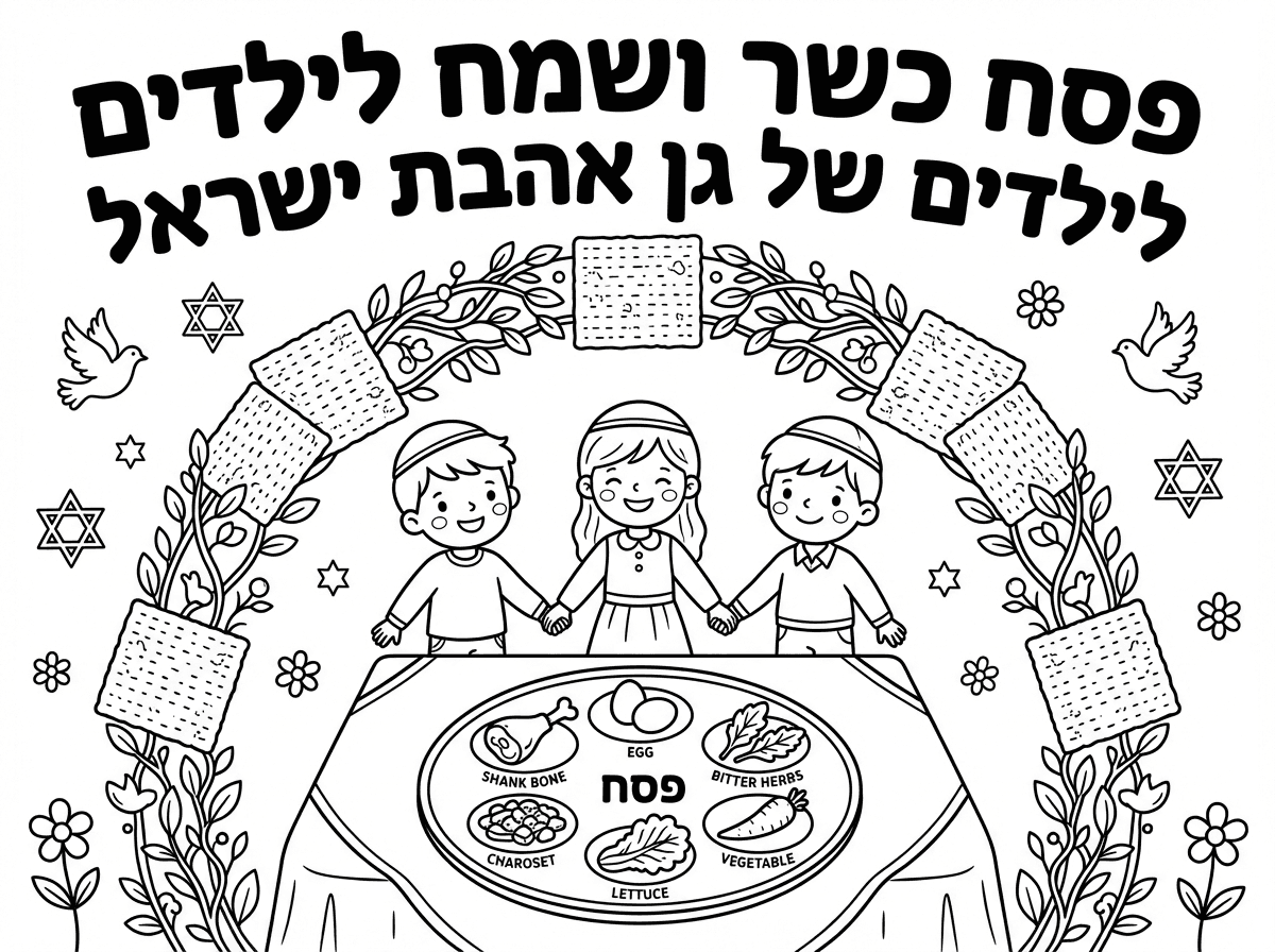 צדני בבקשה, דרך יצירה. פסח כשר לשמח לילדים של גן אהבת ישראל.