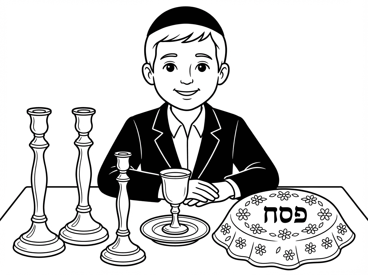 צריך 2 פמוטים גדולים ואחד קטן. הכיסוי למצות שיהיה עגול. שלא יהיה מצות על השלחן. גם שלא יהיה קערה. שהגביע יהיה בלי רגלית. ויהיה בתוך צלוחית