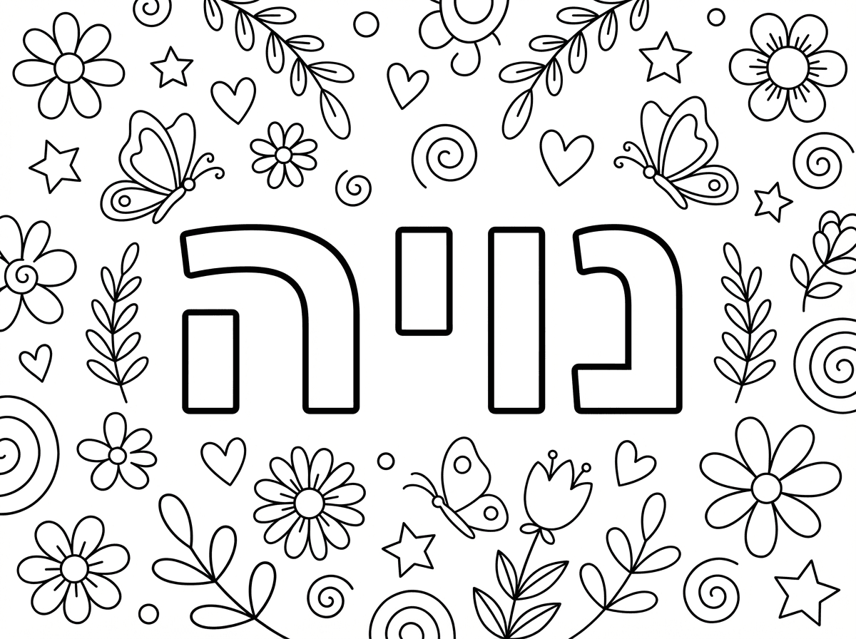 השם נויה לצביעה עם קישוטים