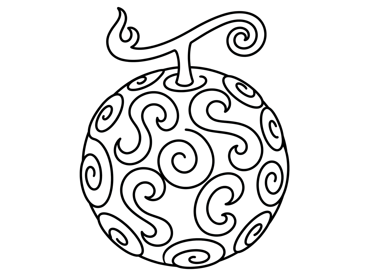 תעשה לי דף צביעה של הפרי שטן מוואן פיס של לופי