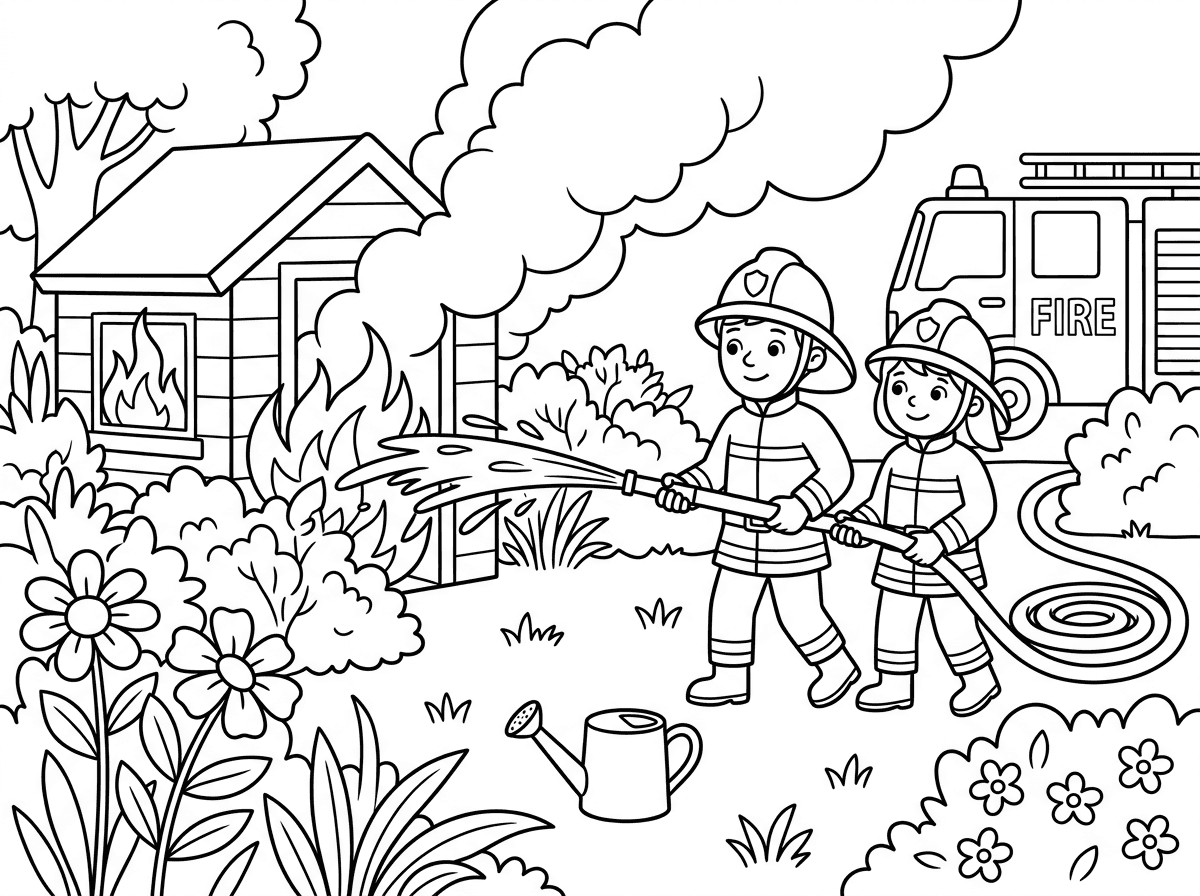 יחידת החילוץ באש שהם כבאים,מכבים שריפה בגינה