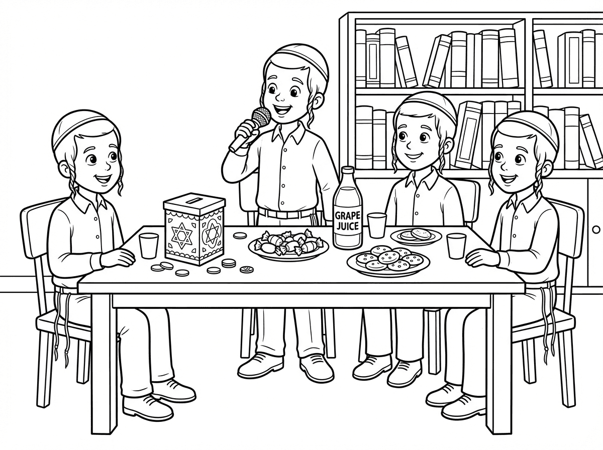 עכשיו כזה עם ילדים בנים
כיפה חלקה על הראש
פיאות קצרות ודקות מגיעות עד סוף האוזן
מכנסיים ארוכות עם חוטי ציצית
ונעליים סגורות

שוב פיאות קצרות ודקות לא ארוכות