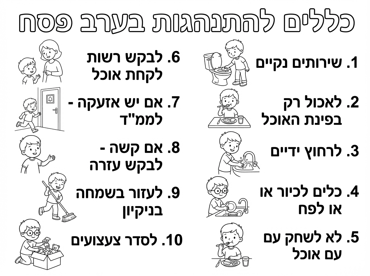 איפה כלל מס' 1? למה יש פעמיים את כלל 6? למה זה לא מסודר מימין לשמאל?