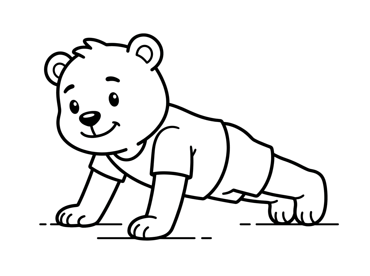 תעשה לי בבקשה דף צביעה של רועיקי מצחיקי עושה שכיבות שמיכה