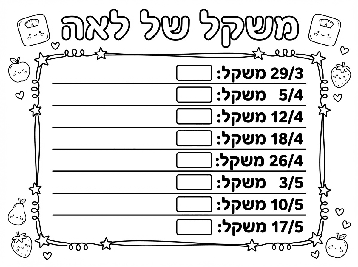 מעולה! אבל למה כזה גדול, במקום אפא שכותבים את המשקל?