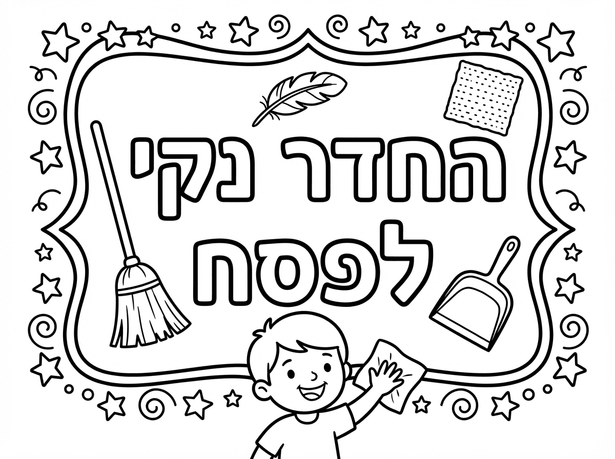 אשמח לשלט החדר נקי לפסח