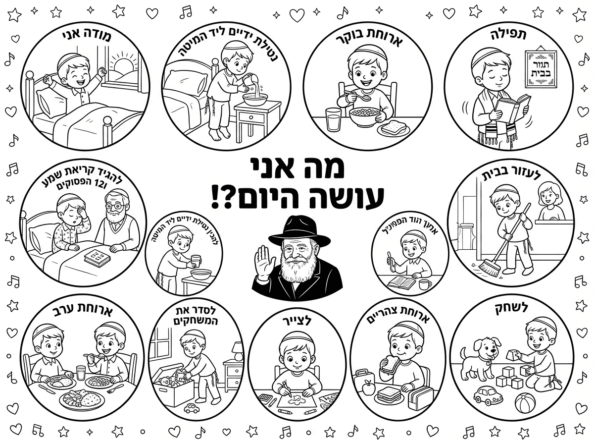 כל התמונות
הילד עם כיפה
חוטי ציצית מהמכנסיים

משחקים בכלל בלי דובים!!!

נטילת ידיים ליד המיטה
הרגליים של הילד לא נוגעות בריצפה בכלל

וכל התמונות כל הילדים עם כיפה