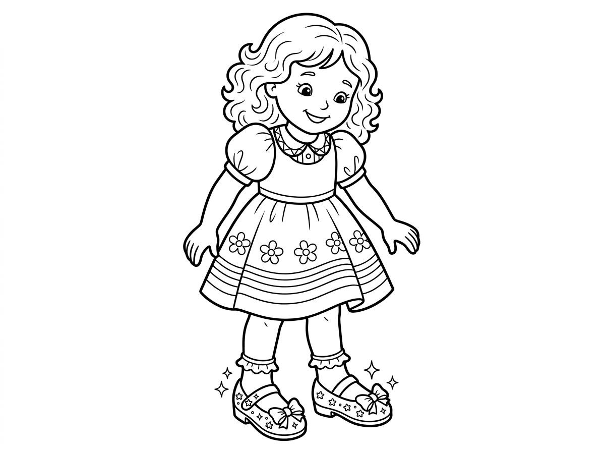 ילדה עם נעלי שבת יפות