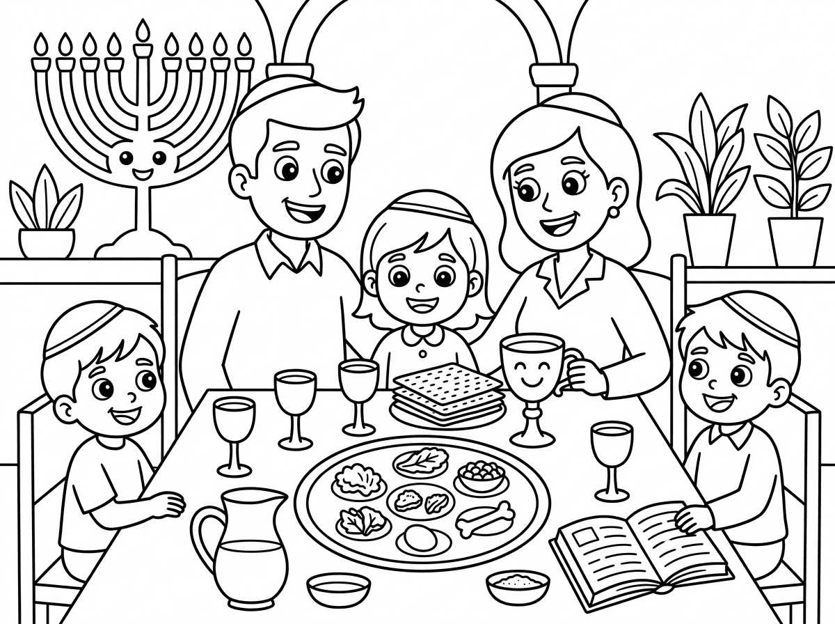 דף צביעה לפסח