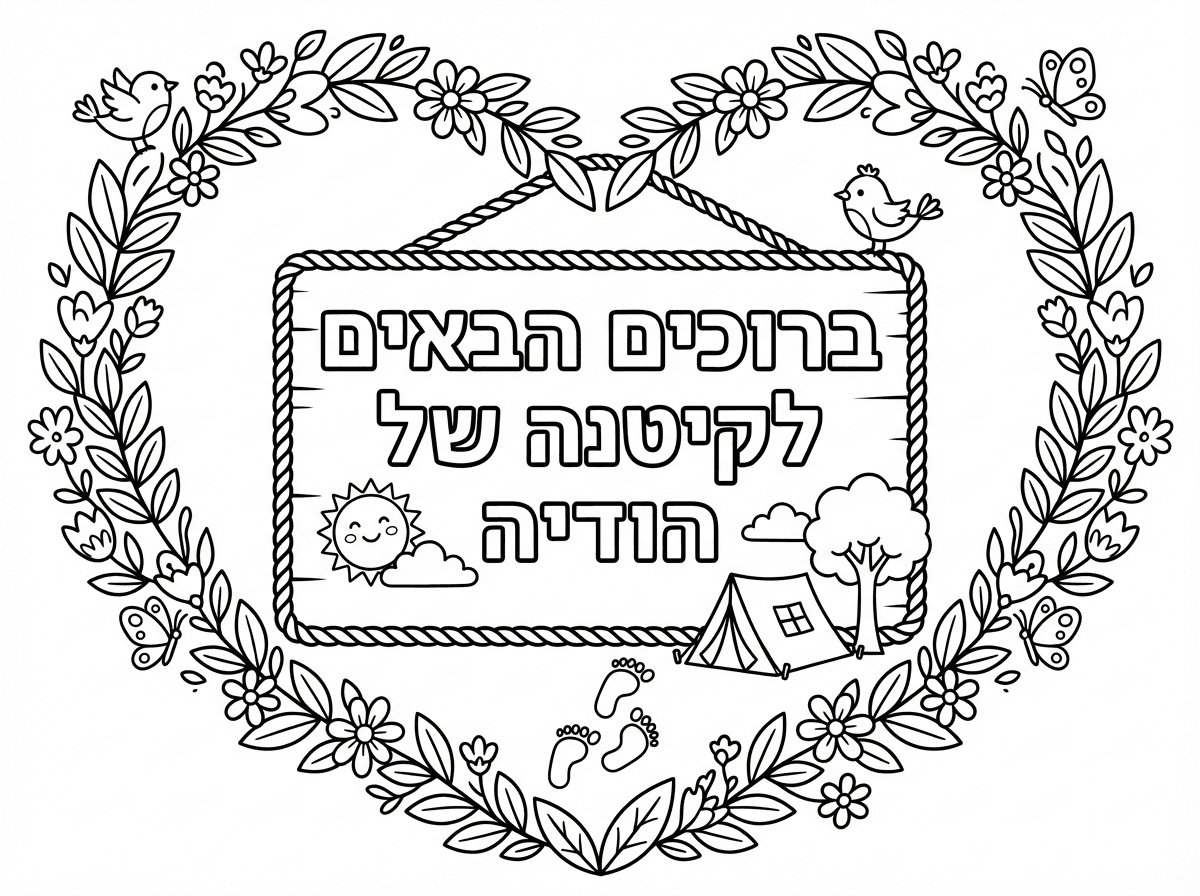 המסגרת לבבות, סליחה. לא, הכל חמש. תגיד לא. אה, ברוכים הבאים לקיטנה של הודיה עם מסגרת לבבות.