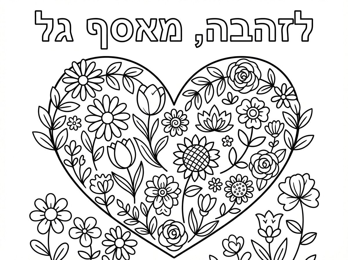 אשמח לאיור של לב גדול ובפנים פרחים . הכותרת:
לזהבה, מאסף גל