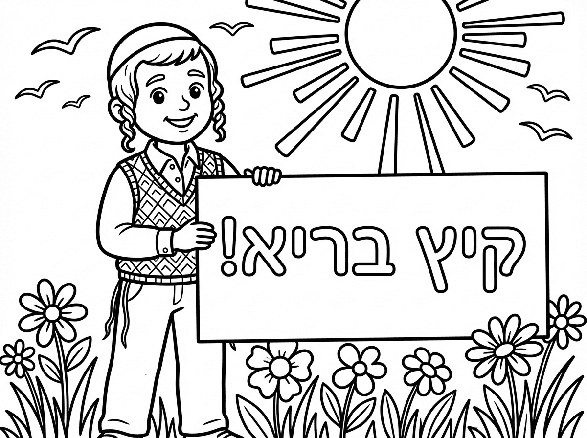 תוריד לילד את הכובע 
ושהפיאות יהיו של חבדניק
המכנס ישאר לבן
והציפורים יהיו לצביעה