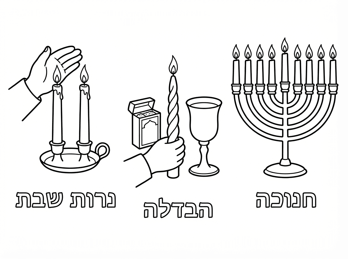 דף צביעה לגן ילדים
מצוות שעושים עם אש