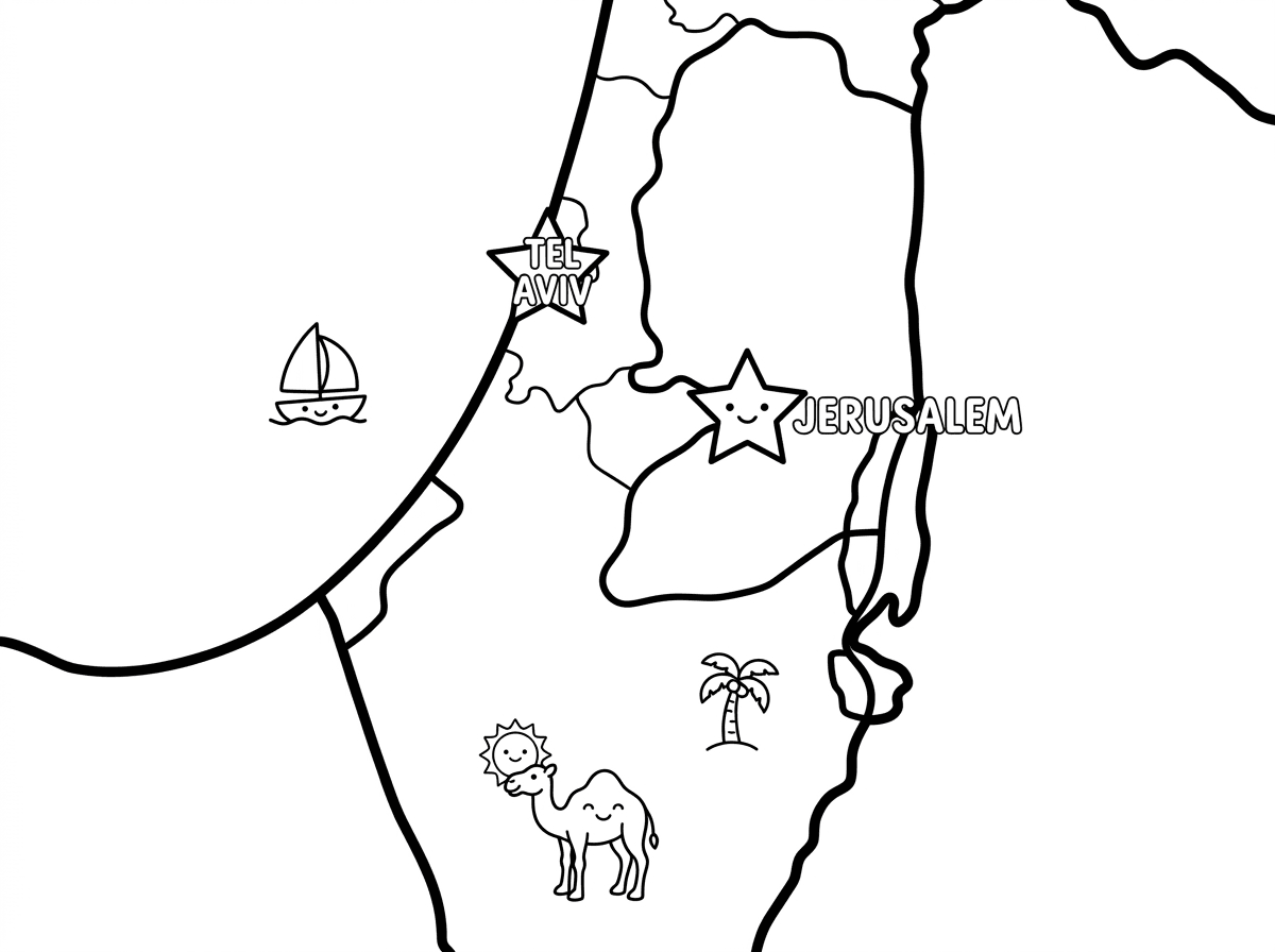 תיצור רק מפת ארץ ישראל בלי מסביב