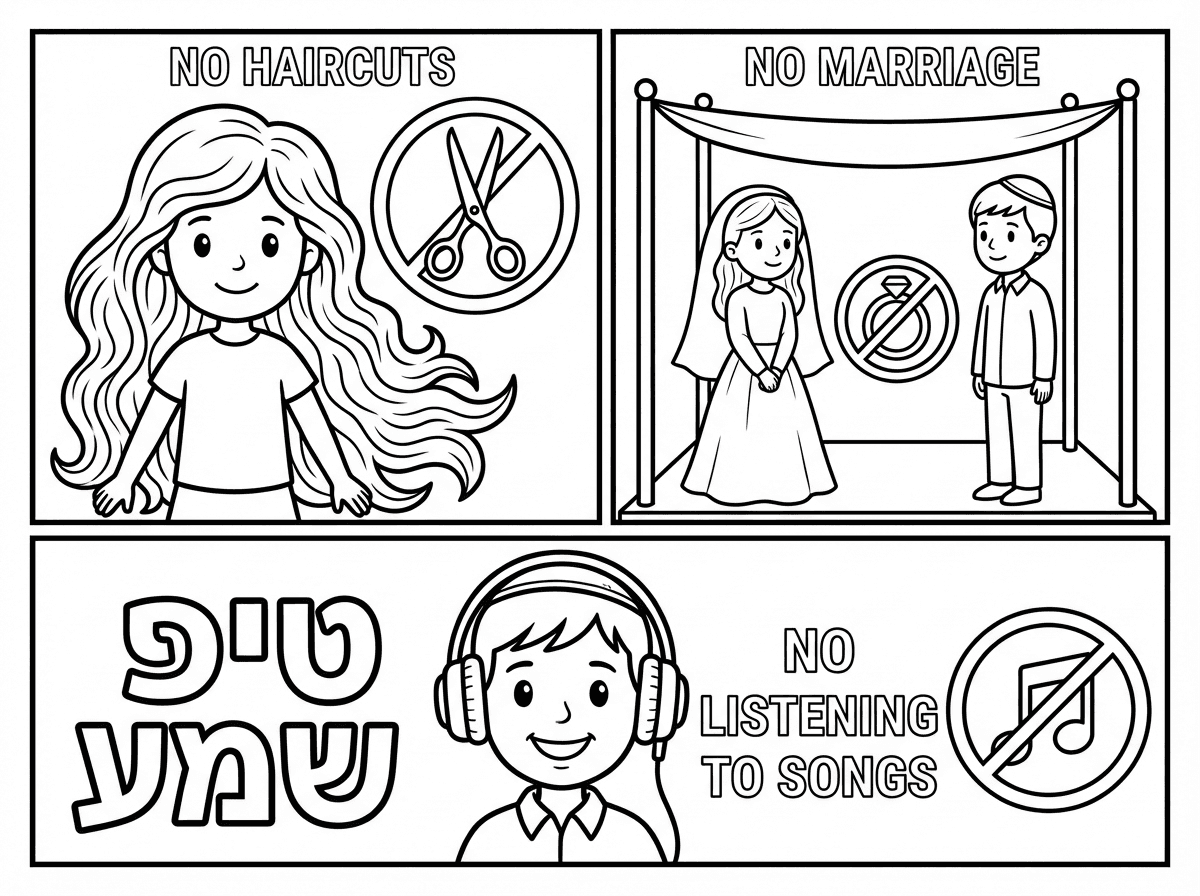 ושמלה לכלה יותר צנועה עם שרוולים וגם החתן עם כיפה 
הילד עם האוזניות עם כיפה
וטיפ שמע לידו.
והילד עם השיער תעשי לו יותר קצר