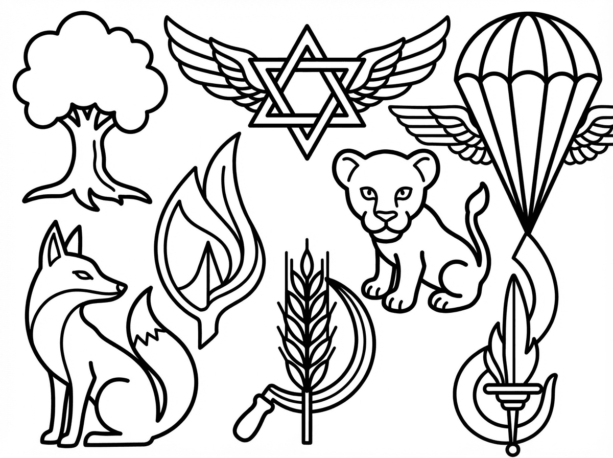 התכוונתי של החטיבות בצה''ל. גולני, גבעתי, חיל האוויר, כפיר, נח''ל וצנחנים.