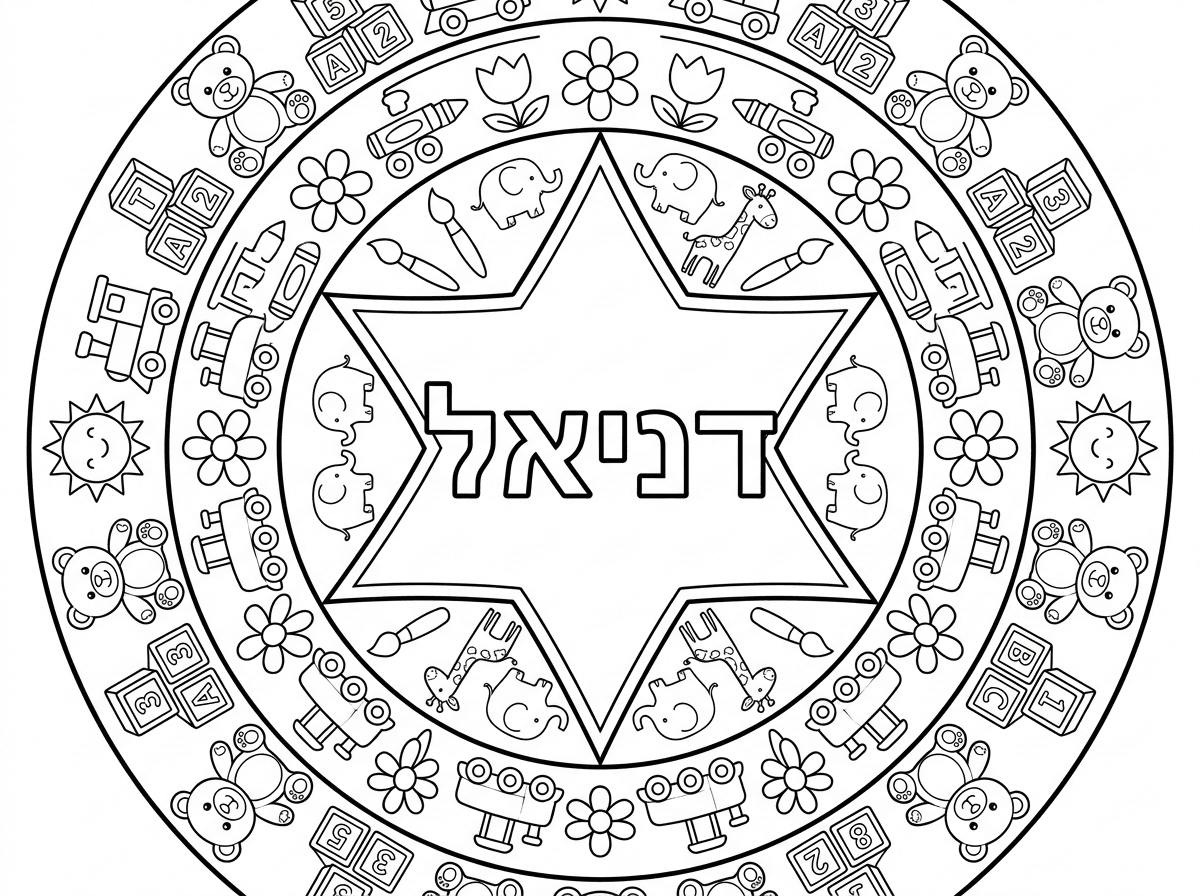 חשוב שהעיגול יהיה שלם והקישוט יהיה בצורת מנדלה עם דברים החוזרים על עצמם בצורה מעגלית