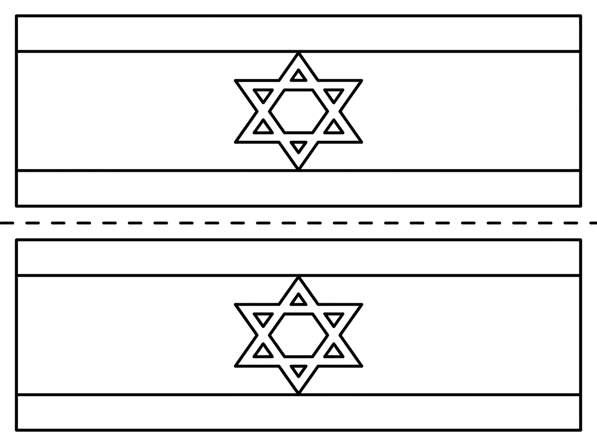 תסובב את הדגלים שיהיו אחד מתחת לשני