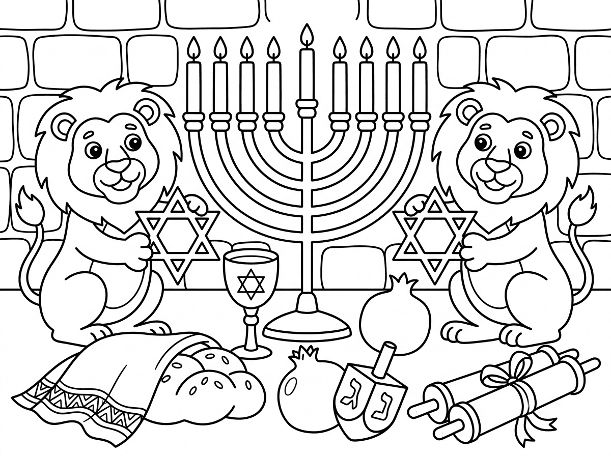 דפי צביעה ברוח היהדות..
