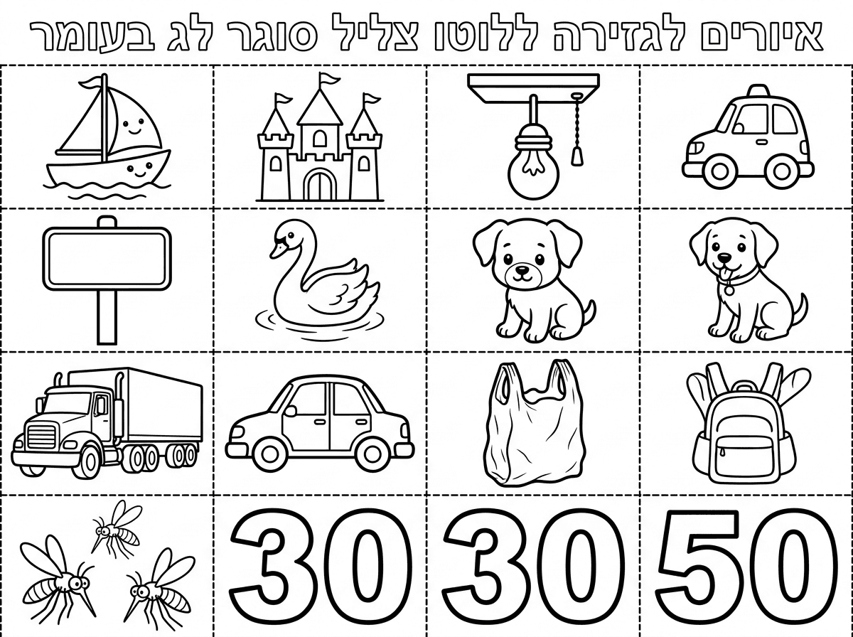 מנורה עדיף כזו שנראית כמו נורה ששמים בתקרה.
הגור נראה דובי, עדיף גור כלבלב
השקית  נראה תיק, תעשה שקית כמו של סופר

והמשאית נראית טנדר, תעשה ציור של משאית