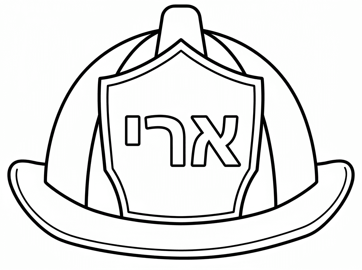 תעשה לי כןבע של כבאי לצביעה אבל שיראו שזה כובע של כבאי
ותכתוב ארי